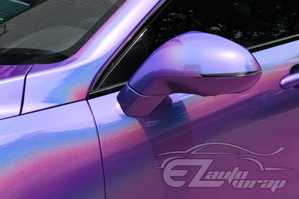 Laser Flip Gloss Lavender Purple Metallic Psychedelic Rainbow Holographic Vinyl Wrap
