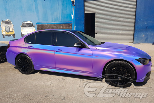 Laser Flip Gloss Lavender Purple Metallic Psychedelic Rainbow Holographic Vinyl Wrap