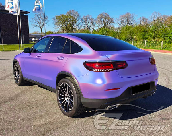 Laser Flip Gloss Lavender Purple Metallic Psychedelic Rainbow Holographic Vinyl Wrap