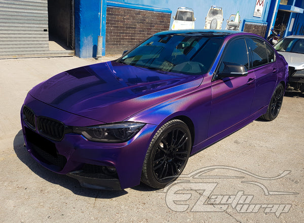 Laser Flip Gloss Purple Metallic Psychedelic Rainbow Holographic Vinyl Wrap