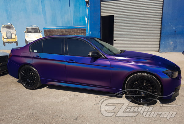 Laser Flip Gloss Purple Metallic Psychedelic Rainbow Holographic Vinyl Wrap