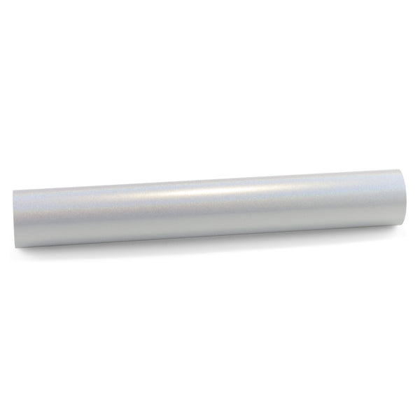 Laser Flip Gloss White Metallic Psychedelic Rainbow Holographic Vinyl Wrap