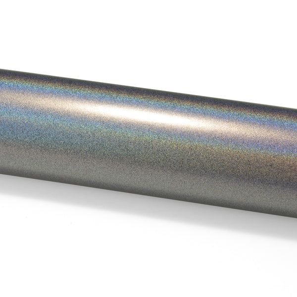 Laser Flip Satin Silver Metallic Psychedelic Holographic Vinyl Wrap