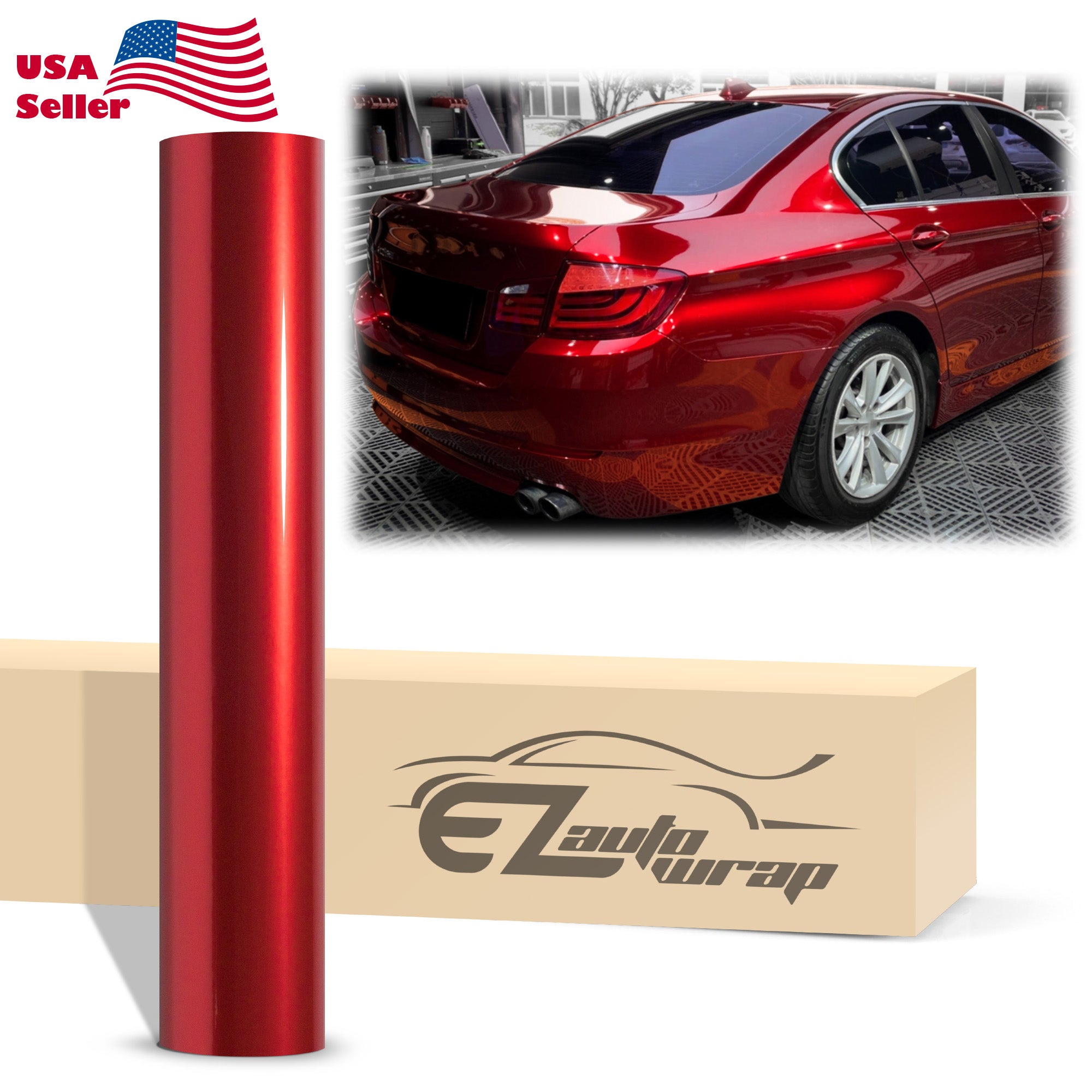 Liquid Metallic Cherry Red Gray Vinyl Wrap