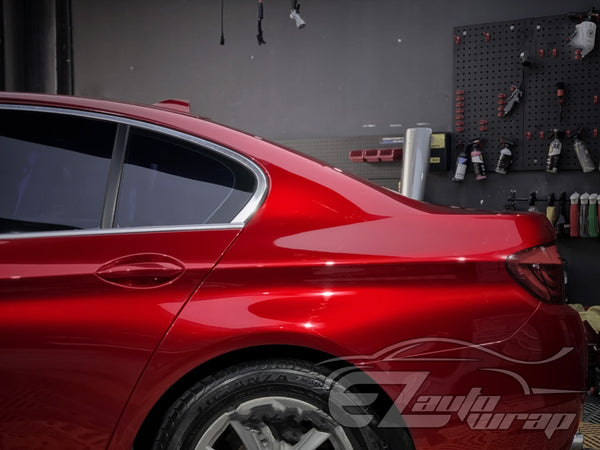 Liquid Metallic Cherry Red Gray Vinyl Wrap