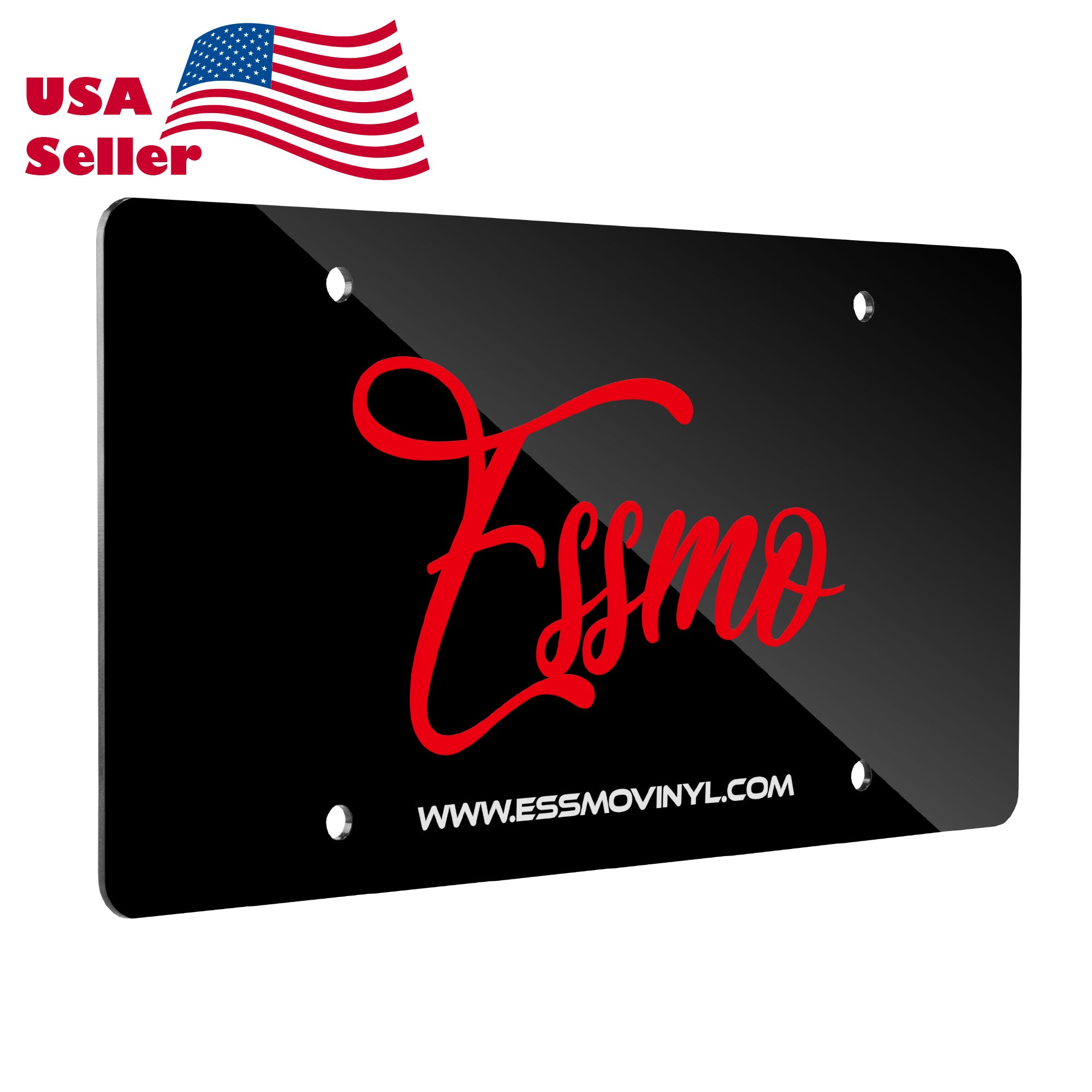 ESSMO 2pcs Plastic License Plate