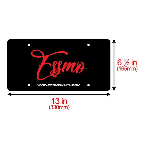ESSMO 2pcs Plastic License Plate