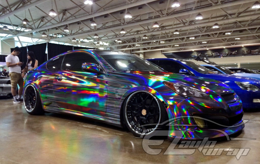 Holographic Brushed Aluminum Silver Rainbow Vinyl Wrap – EzAuto Wrap