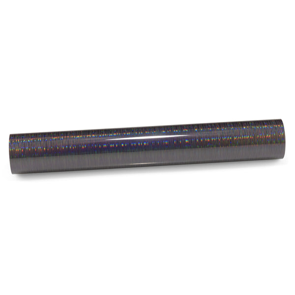 Holographic Brushed Aluminum Gray Rainbow Vinyl Wrap