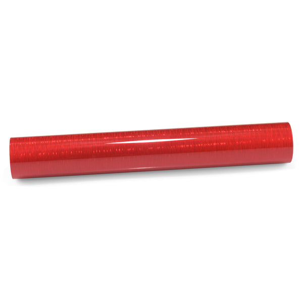 Holographic Brushed Aluminum Red Rainbow Vinyl Wrap