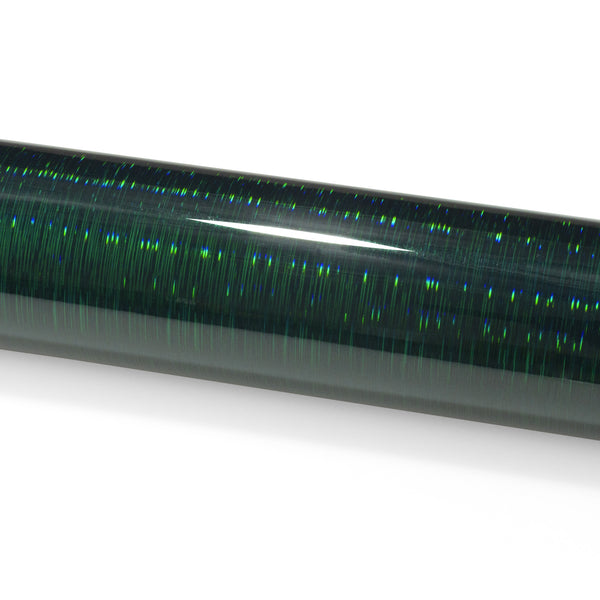 Holographic Brushed Aluminum Midnight Green Rainbow Vinyl Wrap