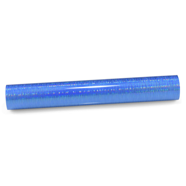 Holographic Brushed Aluminum Light Blue Rainbow Vinyl Wrap