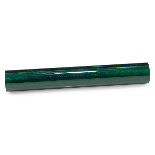 Holographic Glitter Midnight Green Rainbow Vinyl Wrap