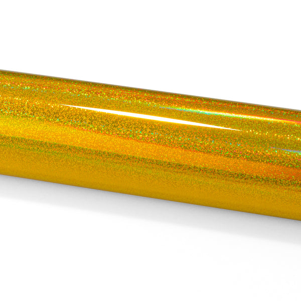 Holographic Glitter Gold Rainbow Vinyl Wrap
