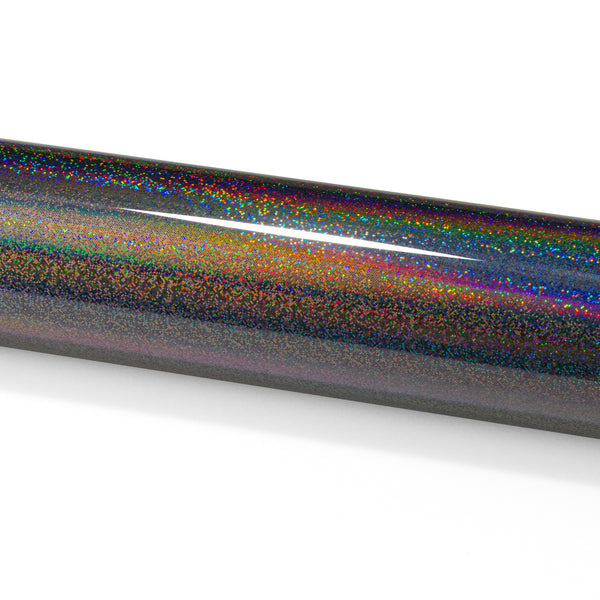 Holographic Glitter Black Rainbow Vinyl Wrap