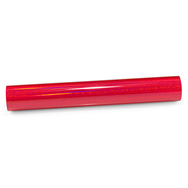 Holographic Glitter Rose Red Rainbow Vinyl Wrap