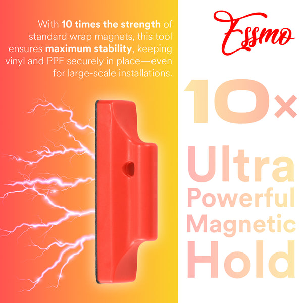 ESSMO Magnet Bar Car Vinyl Wrap Holder Rubber Coated