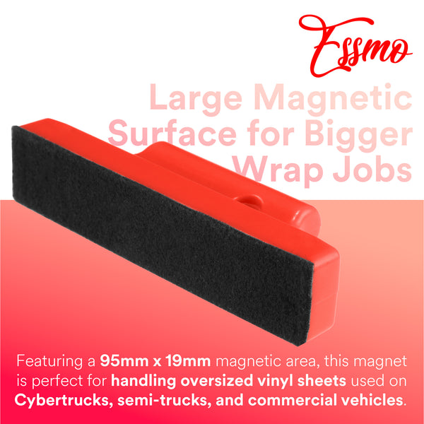 ESSMO Magnet Bar Car Vinyl Wrap Holder Rubber Coated