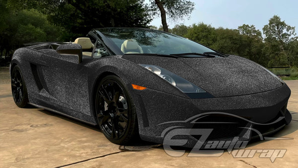 Matte Glitter Black Vinyl Wrap