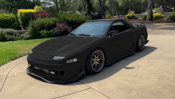 Matte Glitter Black Vinyl Wrap