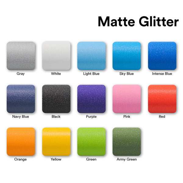 Matte Glitter Black Vinyl Wrap