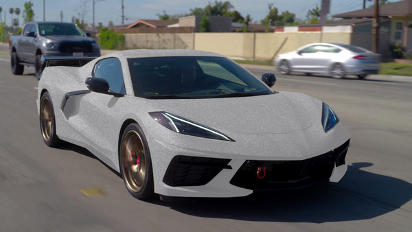 Matte Glitter Gray Vinyl Wrap