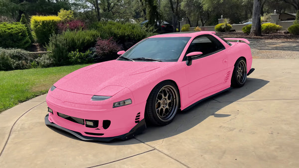 Matte Glitter Pink Vinyl Wrap