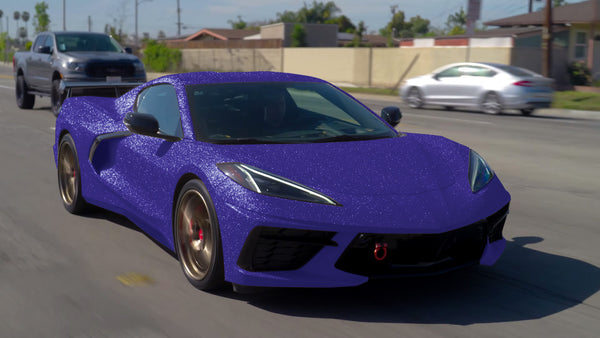 Matte Glitter Purple Vinyl Wrap