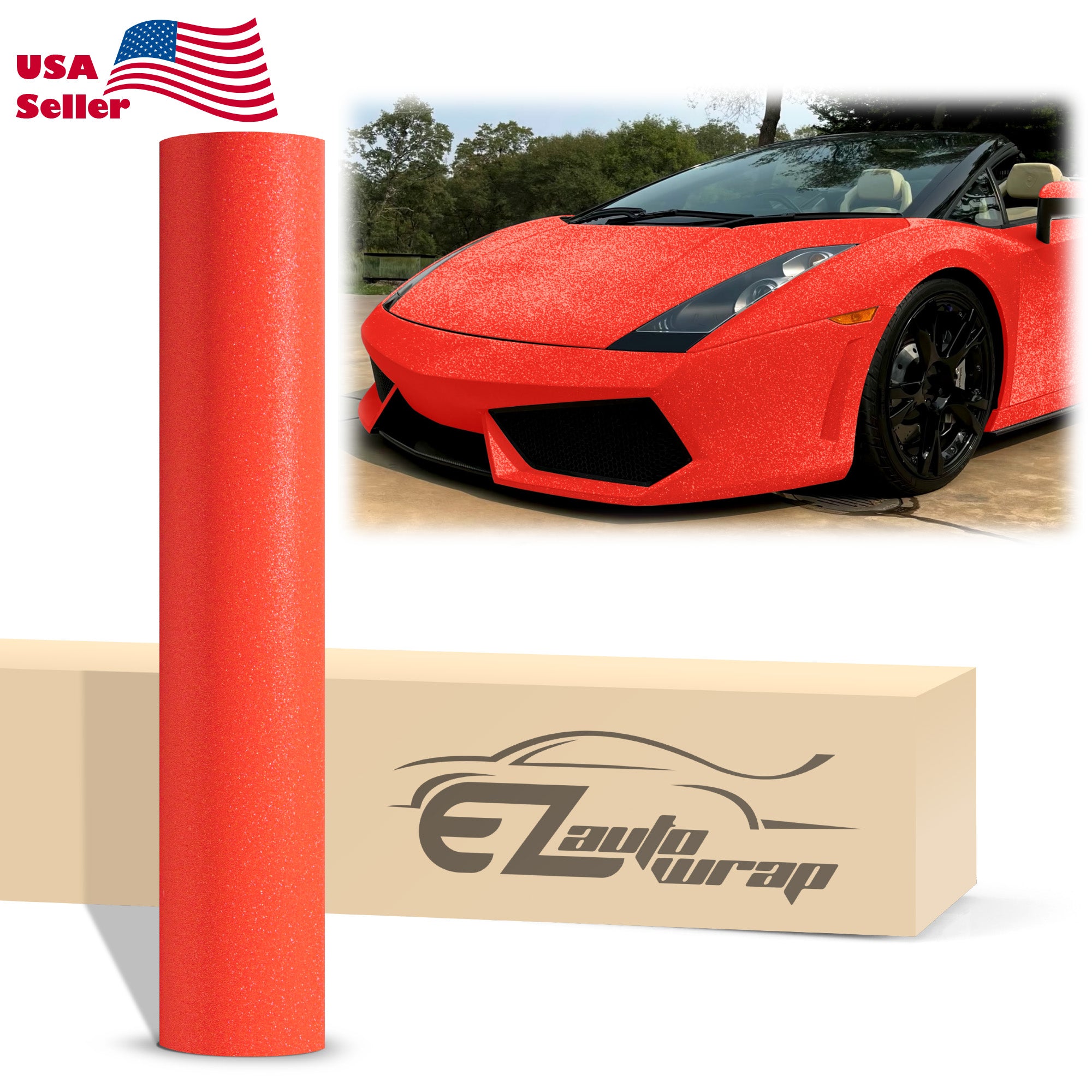 Matte Glitter Red Vinyl Wrap