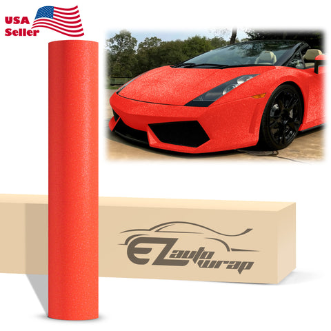 Matte Glitter Red Vinyl Wrap