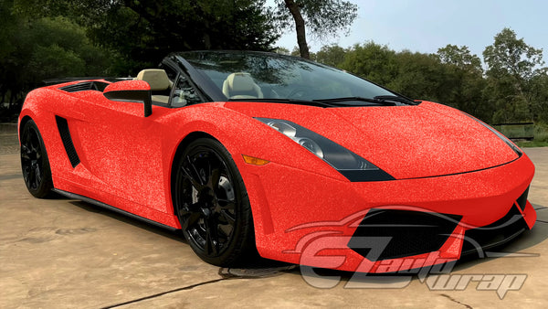Matte Glitter Red Vinyl Wrap