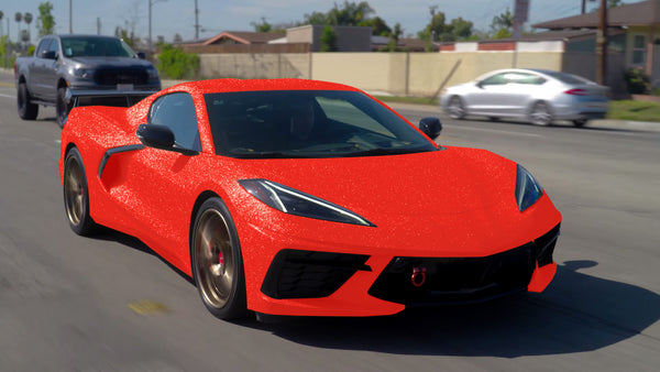Matte Glitter Red Vinyl Wrap