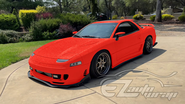 Matte Glitter Red Vinyl Wrap