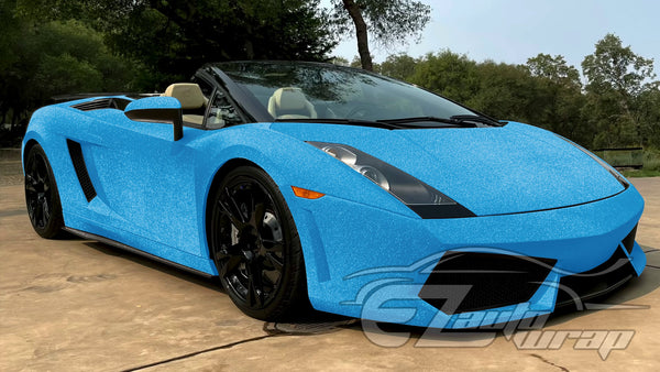 Matte Glitter Sky Blue Vinyl Wrap