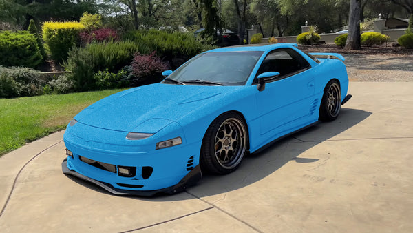 Matte Glitter Sky Blue Vinyl Wrap