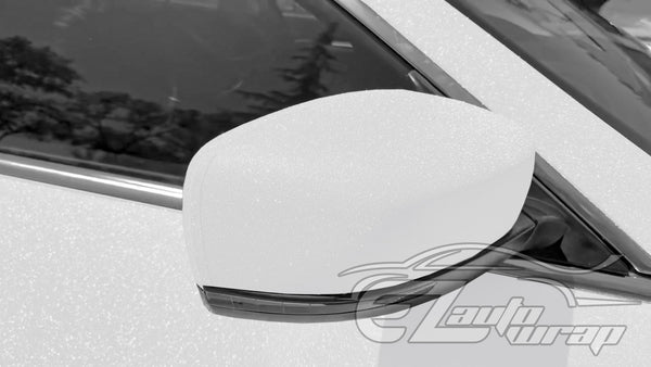 Matte Glitter White Vinyl Wrap