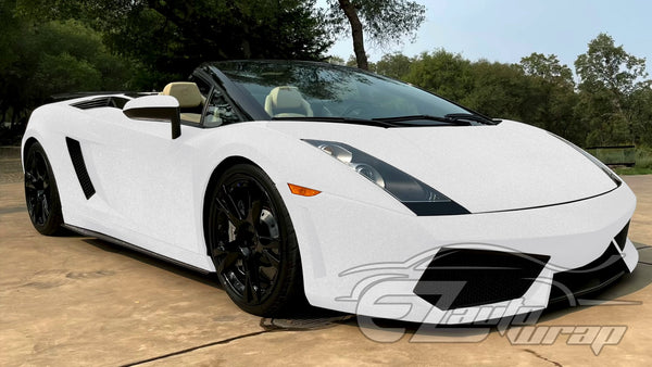 Matte Glitter White Vinyl Wrap