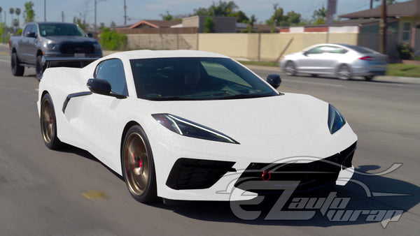 Matte Glitter White Vinyl Wrap