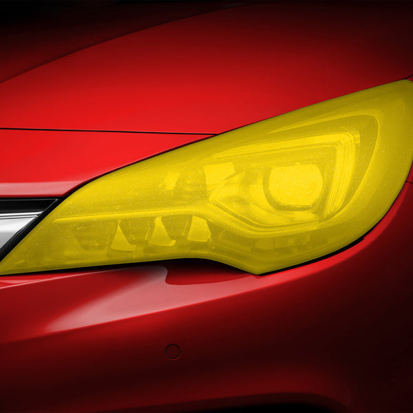 Tint Glitter Golden Yellow Matte Taillight Headlight Tint Film