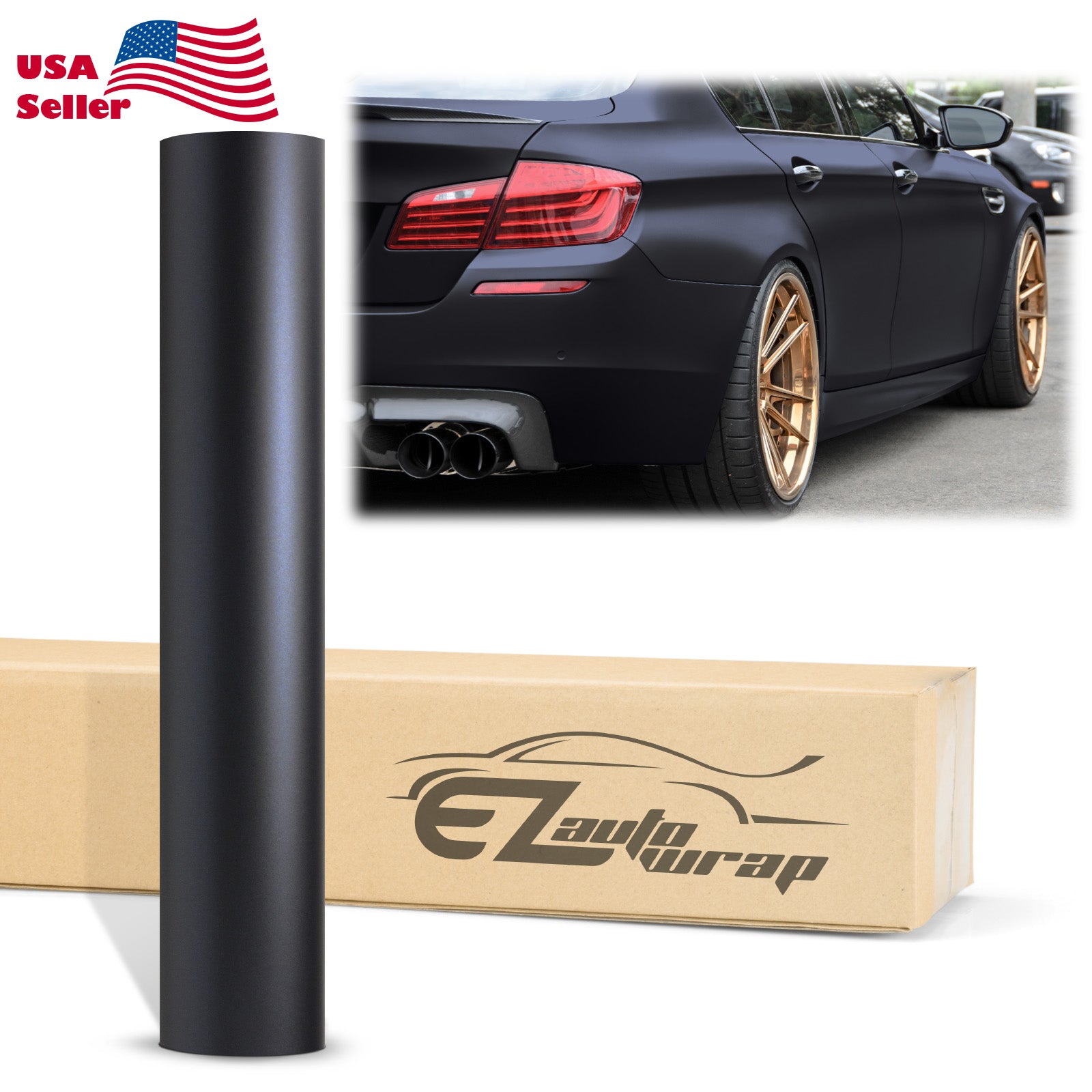 Matte Metallic Blackish Blue Vinyl Wrap