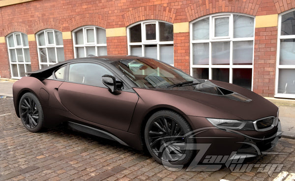 Matte Metallic Blackish Red Vinyl Wrap