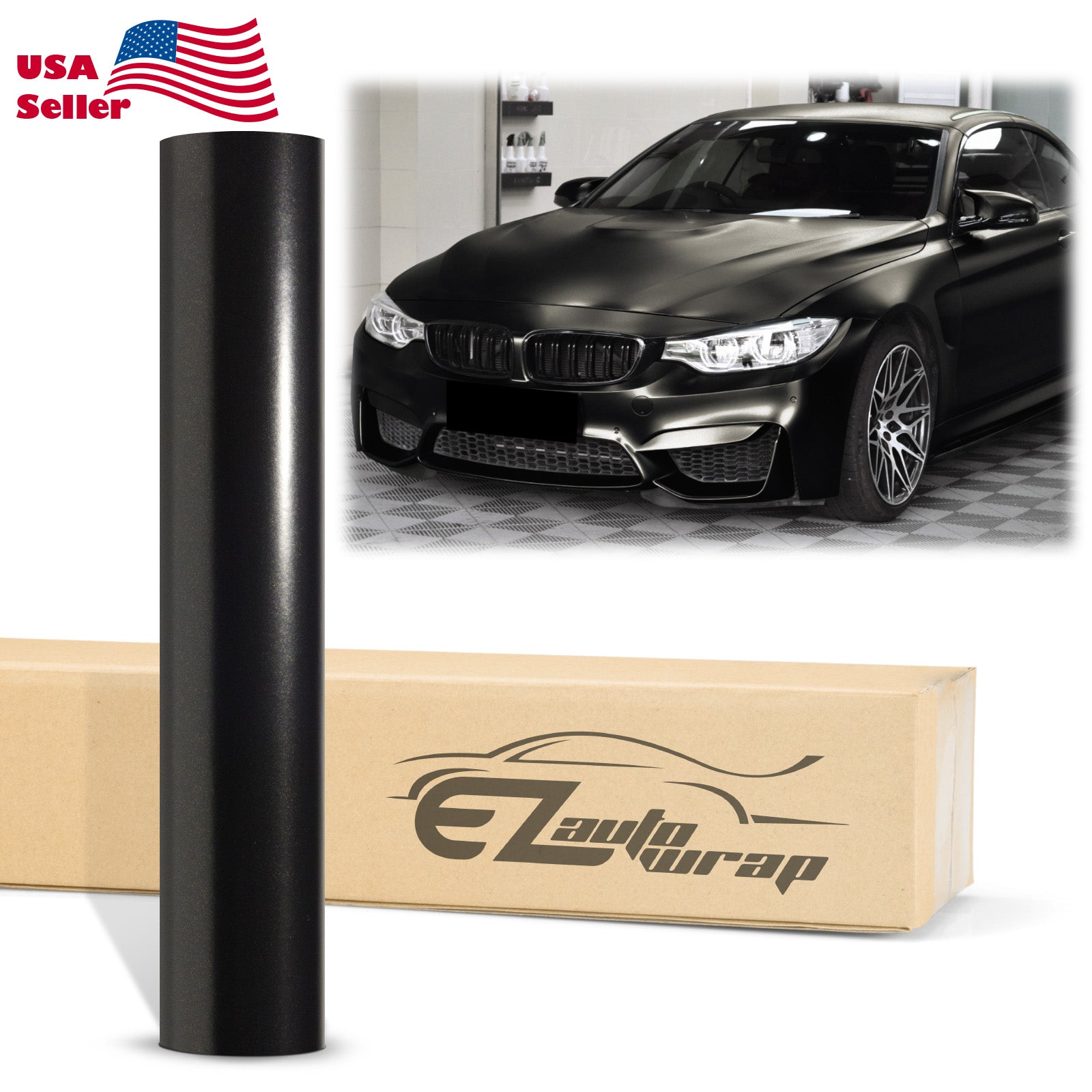 Matte Metallic Satin Pearl Black Vinyl Wrap