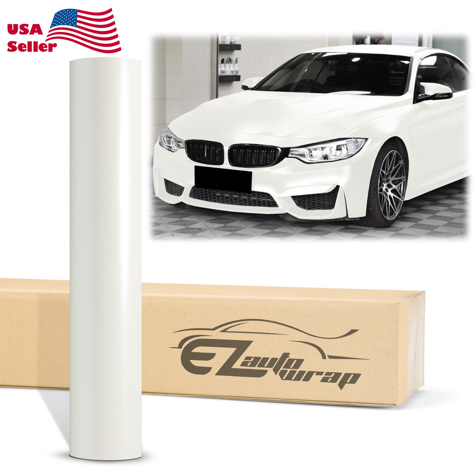 Matte Metallic Satin Pearl White Vinyl Wrap