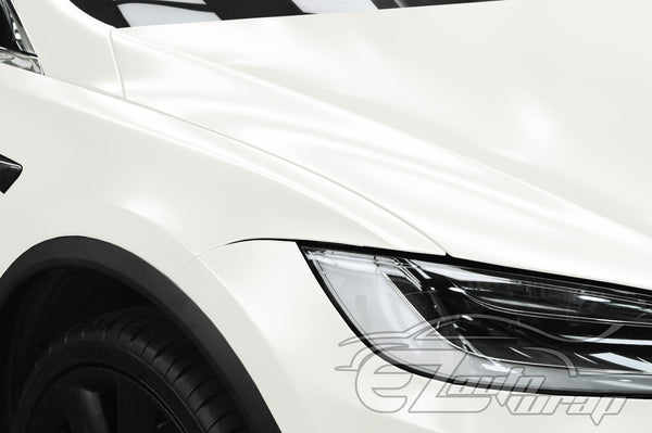 Matte Metallic Satin Pearl White Vinyl Wrap