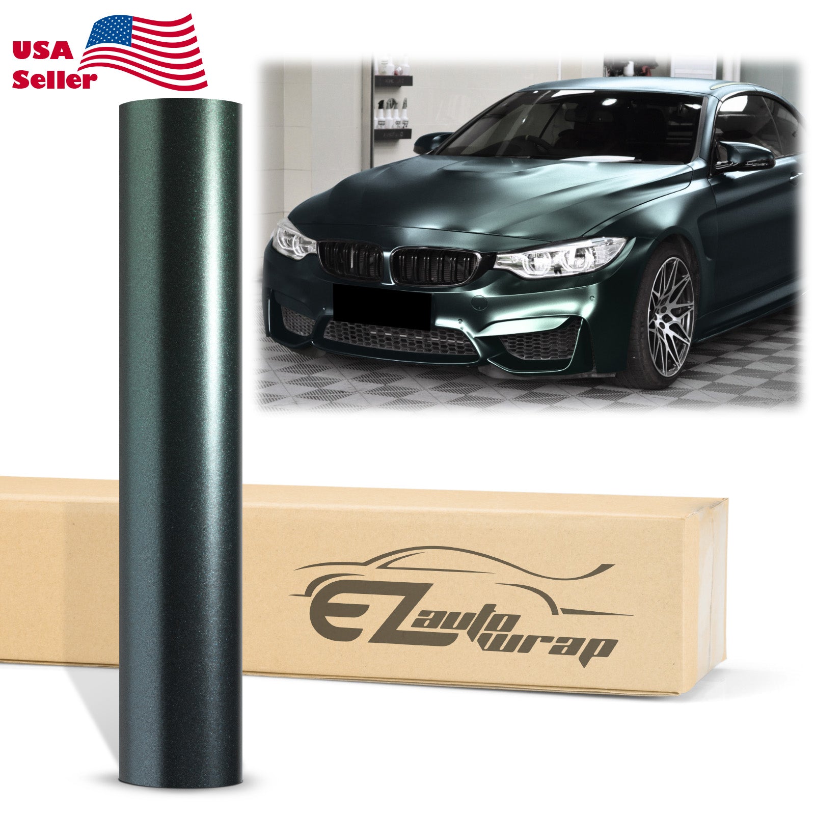 Matte Metallic Satin Pearl Dark Green Vinyl Wrap