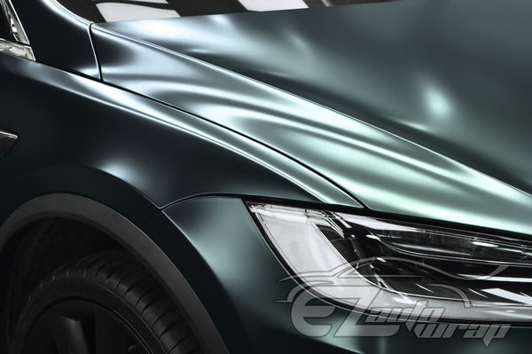 Matte Metallic Satin Pearl Dark Green Vinyl Wrap