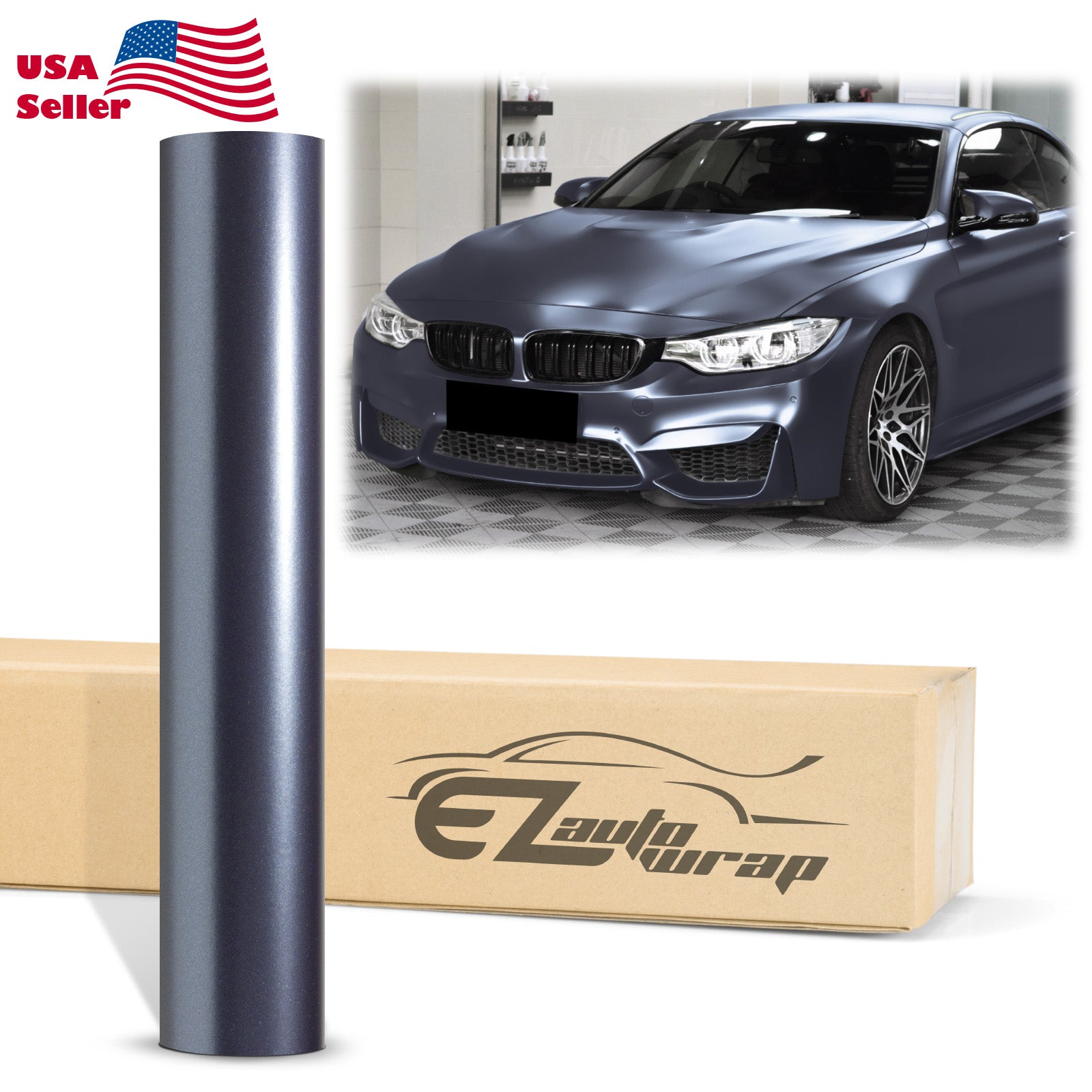 Matte Metallic Satin Pearl Thundercloud Blue Vinyl Wrap
