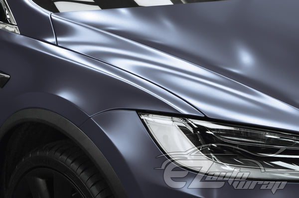 Matte Metallic Satin Pearl Thundercloud Blue Vinyl Wrap