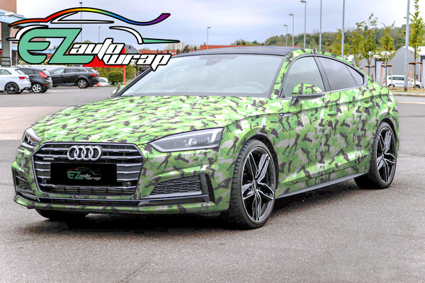 Camouflage Morning Wood Green Vinyl Wrap