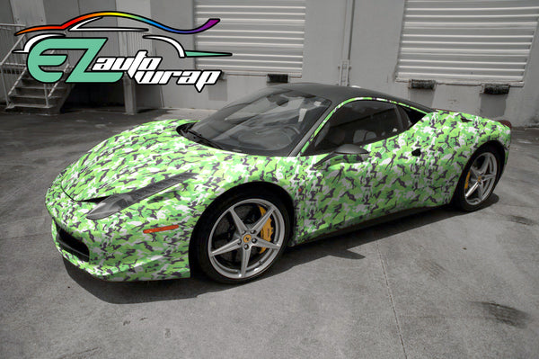 Camouflage Morning Wood Green Vinyl Wrap